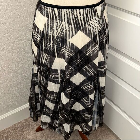 Komarov Plaid Print Pull On A-Line Skirt - Picture 1 of 9